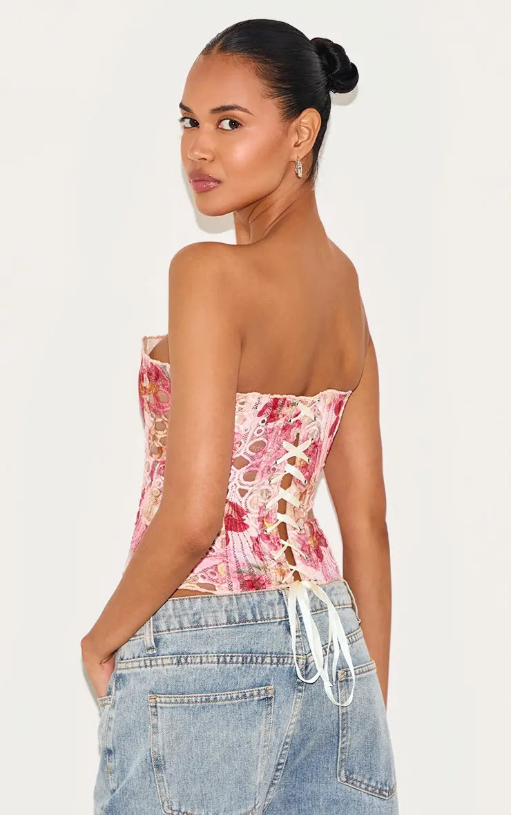 Effini Floral Lace Corset EFFINI